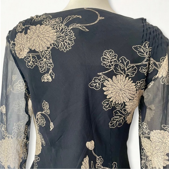 NWT Vintage 90s Y2K Ice Sheer Floral Chiffon Romantic Flowy Top Size 6 - Picture 8 of 11